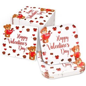 Valentine's Day Bear Party Plates & napkins RW4